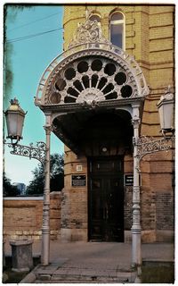 Low angle view of historical building