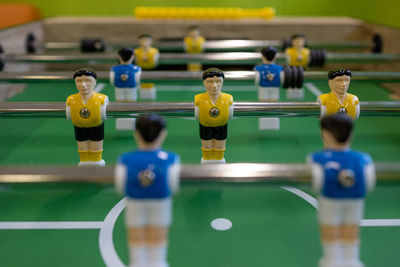 Close-up of playing soccer ball