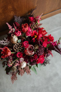 Close-up of flowers on table