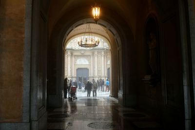 People in corridor