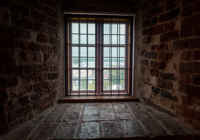 Closed window of old building