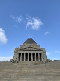 Low angle view of historical building against sky