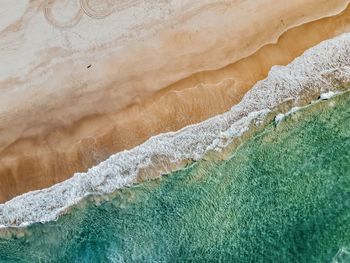 High angle view of beach