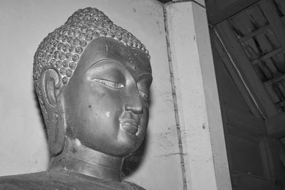 Statue of buddha in building