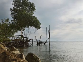 Scenic view of sea against sky