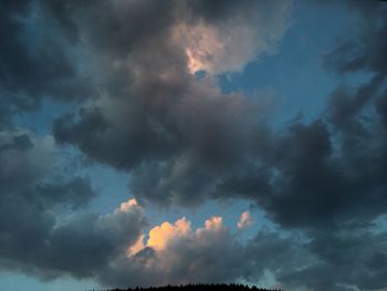 Low angle view of storm clouds in sky
