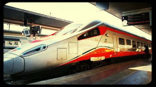 Train at railroad station