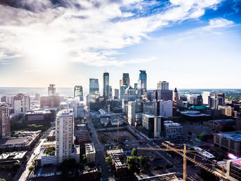 High angle view of cityscape