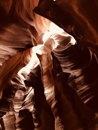 Low angle view of rock formation