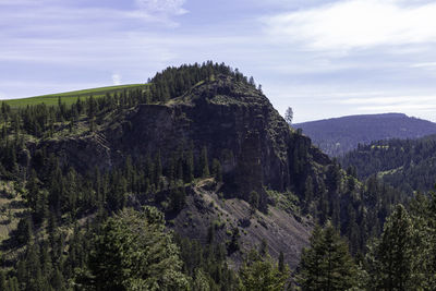 Scenic view of rocky mountains against sky