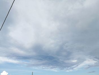 Low angle view of cloudy sky