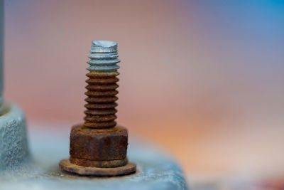 Close-up of rusty stack