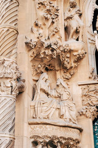 Low angle view of statue of historic building