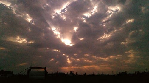 Scenic view of dramatic sky during sunset