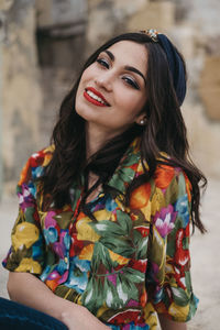 Portrait of a smiling young woman