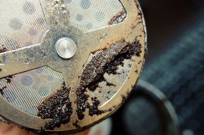 Close-up of ground coffee residue