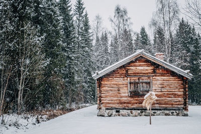 View of cottage in winter