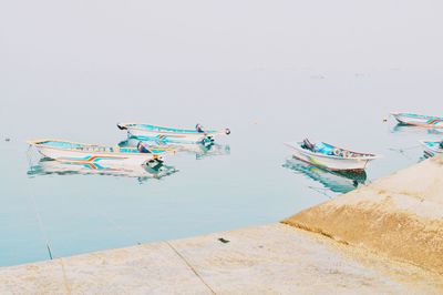 Boats in sea