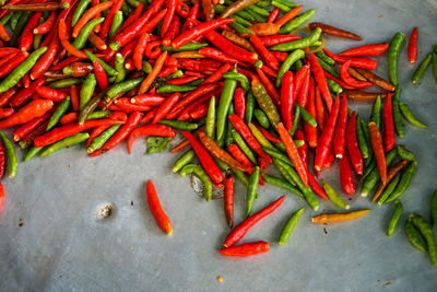 Close-up of red chili peppers