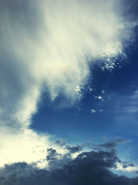 Low angle view of clouds in sky