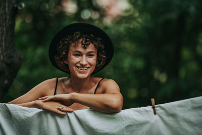 Portrait of a smiling young woman