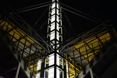 Low angle view of illuminated built structure