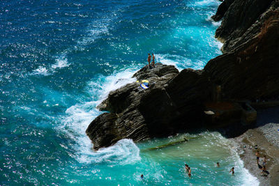 Sea colors and rocks