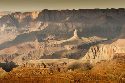 Scenic view of grand canyon during foggy weather