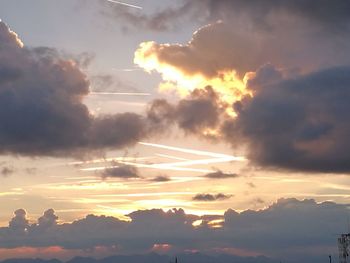 Scenic view of dramatic sky during sunset