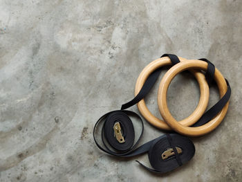 High angle view of black and white background