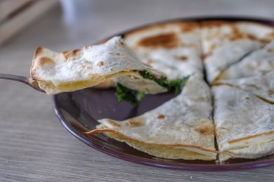 Close-up of food in plate