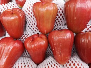 High angle view of tropical apples in market