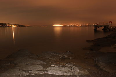 Ship at sea at dusk - lysaker