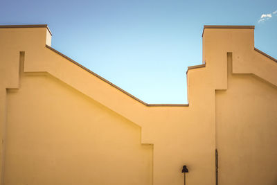 Low angle view of building against clear sky