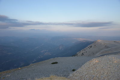 High angle view of landscape against sky