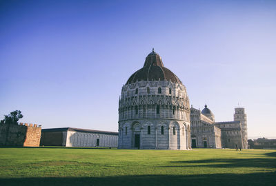 View of historical building against clear sky
