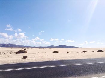 Scenic view of desert against sky