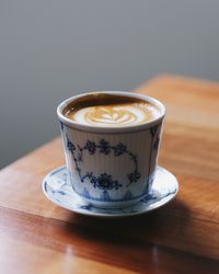 Close-up of coffee on table