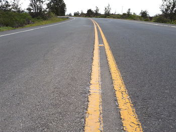 Surface level of empty road