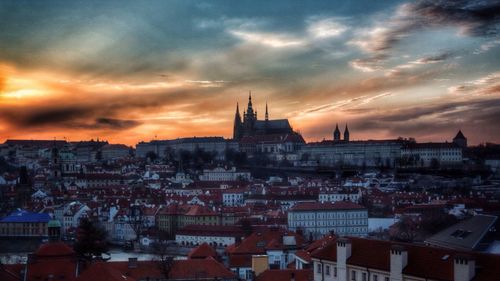 Townscape at sunset