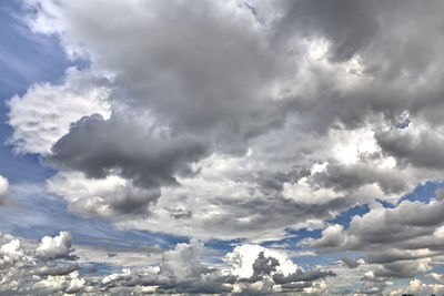 Low angle view of clouds in sky