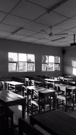 Interior of empty restaurant