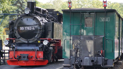 Train at railroad station