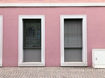 Closed window of building