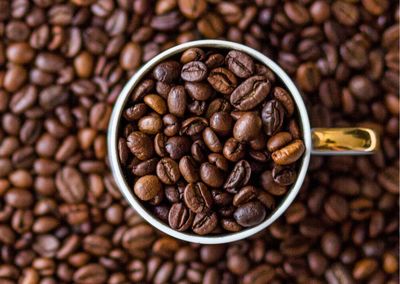 Full frame shot of roasted coffee beans