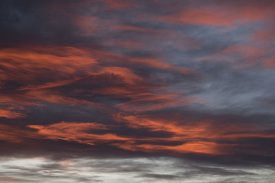 Scenic view of dramatic sky over sea