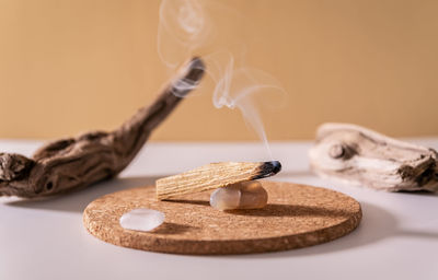 Close-up of bread on table