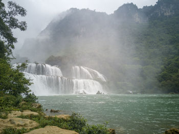 Scenic view of waterfall