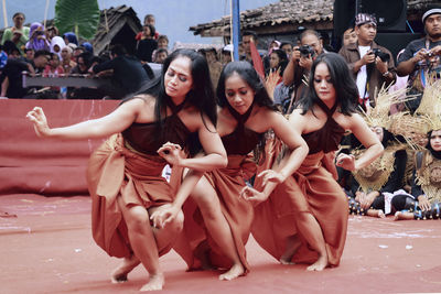 Group of people at music concert