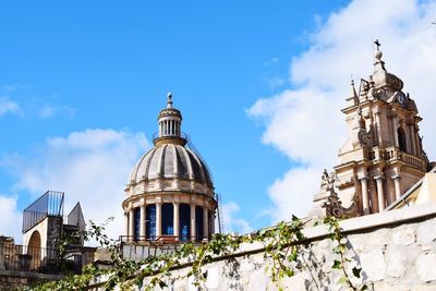 Low angle view of traditional building against sky